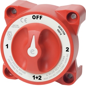 Selector Baterii Blue Sea e-Series 325A, 4 Poziții (1-2-BOTH-OFF), 32V