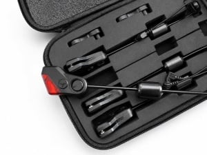 Set 4 swingere rigide cu iluminare LED Bull Tackle Max Pro 22 pentru pescuit la crap.