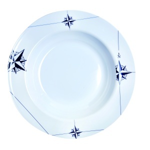 Set 6 Farfurii Adânci Antialunecare pentru Supă 23cm Northwind Marine Business, Melamină Incasabilă