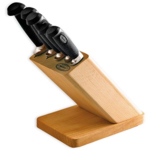 Set Cuțite Marttiini Condor Kitchen Professional, 5 Bucăți + Stativ Fag