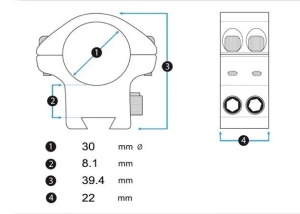 Inele Sako Optilock S20 30mm – Detaliu sistem de prindere cu 6 șuruburi pentru stabilitate extremă pe carabinele de precizie Sako