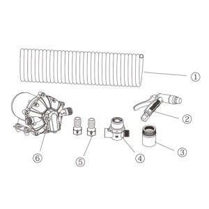Set Pompă Presiune Punte Seaflo 12V 5GPM – Kit profesional washdown cu furtun spiralat, pistol reglabil și pompă seria 51 de mare putere pentru condiții marine severe.
