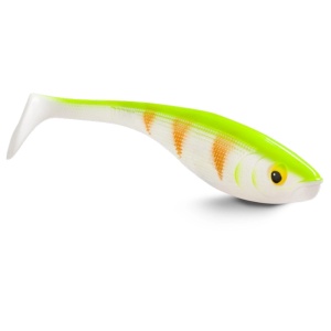 Rapala Soft Peto 16cm – shad mare cu coadă paddle puternică, vibrații intense și corp texturat 3D, ideal pentru răpitori mari. 36 g, 1 buc/blister