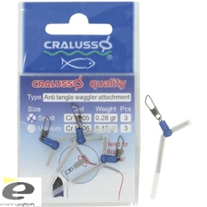 Sistem Cralusso Antitangle Waggler pentru fixarea plutei match – lansări curate, poziționare corectă și zero încurcături.