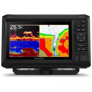 Garmin Echomap UHD2 72CV chartplotter sonar de 7 inch cu traductor GT20 și funcții CHIRP ClearVü pentru pescuit precis.