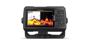 Garmin Striker Vivid 5CV fishfinder compact de 5 inch cu traductor GT20 și sonar CHIRP ClearVü pentru pescuit precis.
