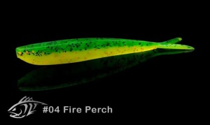 Split Tail Lunker City Fin-s Fish 12.5cm Fire Perch UV - Img 3