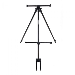Tripod Telescopic Riverpod Elegance Feeder Pro – Detaliu picioare reglabile și filet metalic pentru suport de 2 lansete.