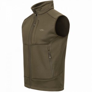 Vesta fleece Blaser Karlo maro, usoara si silentioasa, cu buzunare cu fermoar pentru utilizare la vanatoare si activitati outdoor.