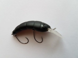 Vobler Colmic Herakles Trout Area Moth Matt Black, 3.7cm