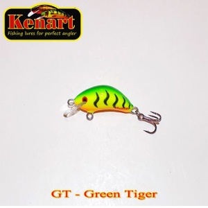 Vobler Kenart Hunter 2cm 1.5g floating Green Tiger