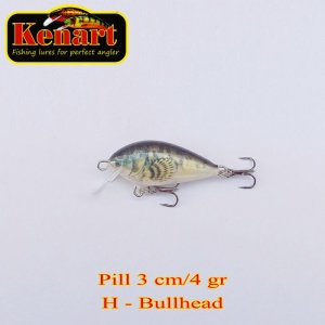Vobler Kenart Pill 3cm 4g Sinking Bullhead