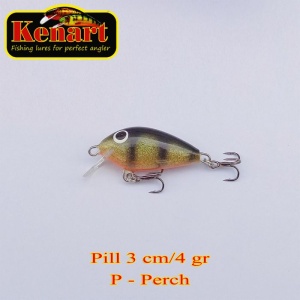 Vobler Kenart Pill 3cm 4g Sinking Perch