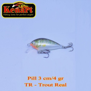 Vobler Kenart Pill 3cm 4g Sinking Trout Real