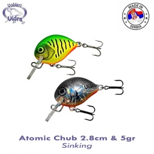 Vobler Vidra Lures Atomic Chub 2.8cm 5g Sinking - Img 19