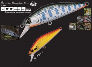 Vobler Yarie 677 Access Minnow S 50mm 3.6g D1 Red Gold - Img 2