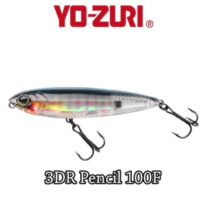 Vobler Yo-Zuri 3DR Pencil 10cm 16g Floating RGZS - Img 3