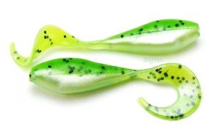 Bass Assassin Curly Shad 5cm Limetreuse Ghost - Img 3