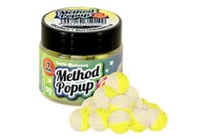 Benzar Method Pop-Up Bicolor 7mm – mini pop-up-uri cu dublă aromă și culoare, flotabilitate controlată și echilibrare perfectă pentru method feeder pe ape presate