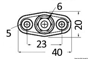 Borna Osculati Conexiuni Electrice Multiple Mini 40 x 20 mm - Img 2