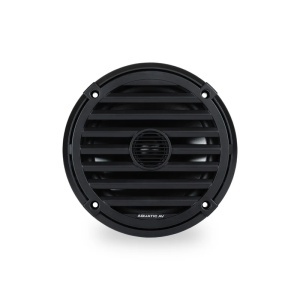 Pereche de boxe coaxiale marine Aquatic AV Elite EL424 de 6.5 inch – Difuzoare premium negre cu putere maximă de 240W la 4 Ohmi, sistem de iluminare LED RGB integrat pe con și etanșeitate certificată IP65.