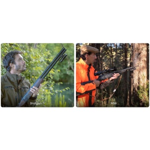 Cameră de acțiune pentru vânătoare HIKMICRO HIKCam A7E 4K 64GB, echipată cu sistem de activare la recul, zoom 2x-8x, protecție IP67 și adaptoare de montaj pe țeavă.