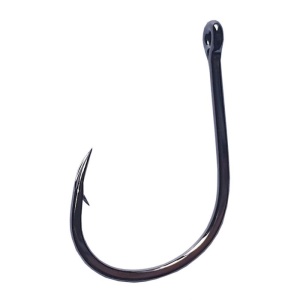Cârlig Owner 5180 SSW Straight Eye Black Chrome cu vârf Cutting Point pentru pescuit de forță pe ape mari