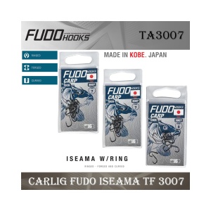Cârlige Fudo Iseama Ring Black-Nickel