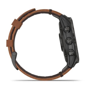 Ceas Garmin Epix Gen2 Sapphire - Black Titanium Cu Brăţară De Piele Chestnut - Img 7