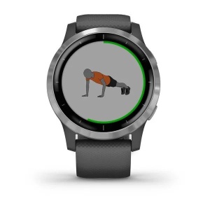 Ceas Garmin Vivoactive 4 Shadow Grey Cu Carcasă Argintie - Img 5