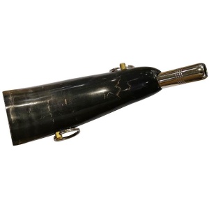 Corn de vânătoare Verney-Carron Stepland de 25 cm din alamă lăcuită pentru semnalizare sonoră la goană.