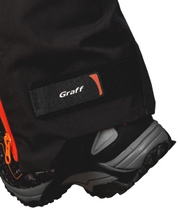 Costum tehnic de iarnă flotabil Graff FLOAT GUARD Fishing Set 215-O-B-8 Edition 4.0, în varianta de culori 8 cu inserții reflectorizante și design tactic, echipat cu membrană BRATEX de 10.000mm, spumă flotabilă FLOAT și fermoare etanșe YKK VISLON.