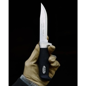 Cuțit Marttiini Condor Big Game cu lamă de 130 mm, mâner cauciucat și teacă din piele – robust, sigur și perfect pentru vânătoare și activități outdoor
