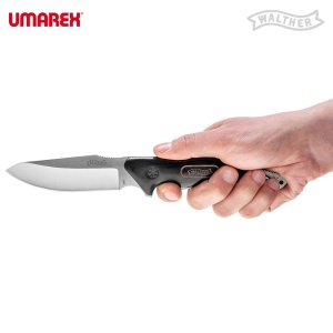 Cuțit Walther BNK 2 – Lamă Droppoint de 108mm din oțel 440C, mâner ergonomic din pakkawood negru și construcție robustă pentru sarcini solicitante.