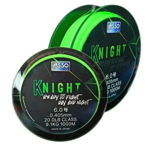 Fir Monofilament Asso Knight Fluo Chartreuse 1000m - Img 1