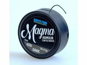 Fir Textil Cu Camasa Kryston Magma Armour Coated Braid 15m 45lbs Dark Silt