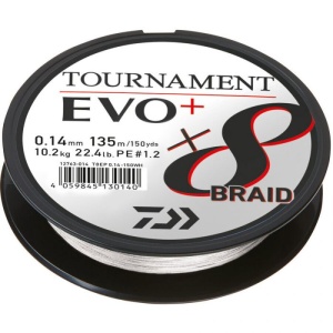 Fir Textil Daiwa Tournament 8X Braid EVO+ Alb, 135 m