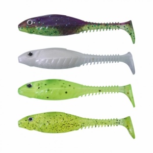 Gunki Grubby Shad Dark Water Kit 8.5cm 4 buc