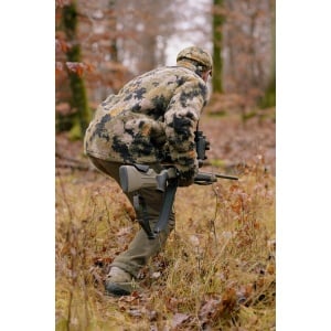 Jachetă de vânătoare din fleece călduros Blaser Silence Sherpa Jacket în camuflaj jacquard Silence Camo.