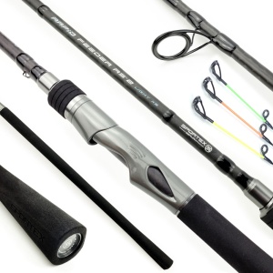 Lansetă Sportex Rapid Feeder RS-2 Light din carbon Toray, cu lansări precise, backbone rapid și 3 vârfuri full carbon pentru pescuit feeder light de mare finețe