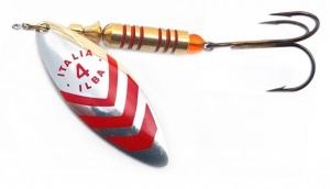 Lingurita rotativa Ilba Lungo Silver/Red Nr 2 5g - Img 2