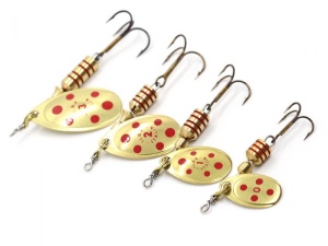 Lingurita Rotativa Ilba Tondo Decorated Gold/Red Nr 3 7g - Img 2