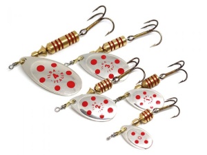 Lingurita Rotativa Ilba Tondo Decorated Silver/Red Nr3 7g - Img 3