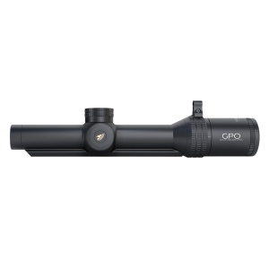 Lunetă de goană GP-OPTICS (GPO) SPECTRA™ 6x 1-6x24i cu reticul iluminat G4i Fiber și șină de montare integrată – Instrument optic de înaltă precizie dotat cu tehnologie iControl™, oferind un câmp vizual de 42m la 100m și reglaj de 1cm/clic.