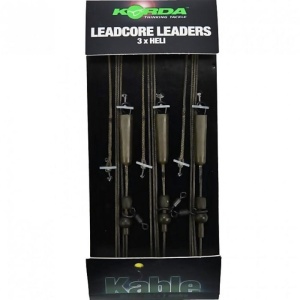 Montura Korda Leadcore Helicopter Leaders Weed 3buc/plic