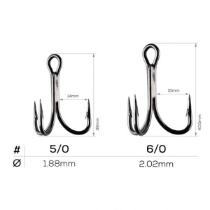 Montura Somn GC Single And Treble Catfish Rig Carlig 8/0 Ancora 6/0 - Img 2
