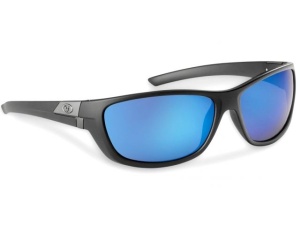 Ochelari Polarizati Flying Fisherman Bahia Matte Black Smoke Blue Mirror