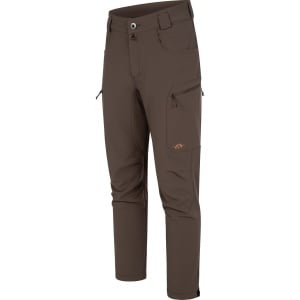 Pantaloni de vânătoare bărbați Blaser Chase Softshell Dark Brown hidrofugi cu aerisiri laterale.