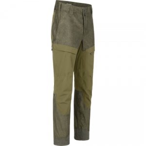 Pantaloni vânătoare Blaser Ake Dark Brown, material vintage elastic 4D, ranforsări Kevlar® la tiv și ventilație laterală pentru confort și rezistență în teren.