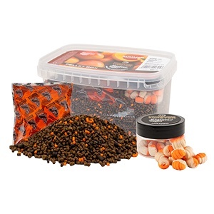 Benzar Mix Summer Pellet Box + Wafters Benzar Twister – kit complet pentru method feeder, cu pelete gata de umectare, aditiv lichid inclus și wafters bonus, ideal pentru partide rapide și eficiente